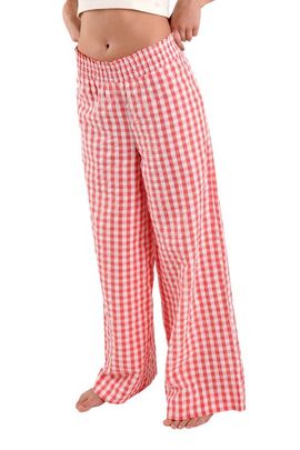 PEACHAUS PEACHAUS Chicory Striped Woven-Cotton Pajama Pants