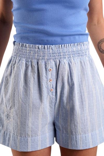 PEACHAUS PEACHAUS Lomandra Ethical-Cotton Pajama Shorts