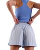 PEACHAUS PEACHAUS Lomandra Ethical-Cotton Pajama Shorts - 2