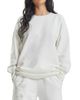 Peachaus Peachaus Salix Blossom-Embroidered Ethical-Cotton Sweatshirt - 1