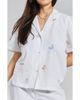 PEACHAUS PEACHAUS Telopea Embroidered Ethical-Cotton Pajama Shirt - 1