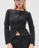 Peachy Den Peachy Den Bardot Tailored Top Onyx - 2