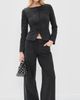 Peachy Den Peachy Den Bardot Tailored Top Onyx - 5