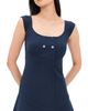 Peachy Den Peachy Den Joni Button Dress Navy - 1