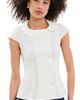 Peachy Den Peachy Den Missy Asymmetric Blouse Porcelain - 1