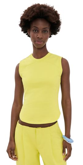 Peachy Den Peachy Den Trixie Sweat Vest Top Highlighter