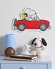 Peanuts Peanuts Snoopy & Woodstock In The Car Wood Wall Sign in Red at Urban Outfitters - 1