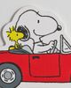 Peanuts Peanuts Snoopy & Woodstock In The Car Wood Wall Sign in Red at Urban Outfitters - 3