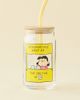 Peanuts Peanuts Snoopy Graphic To-Go Glass Tumbler in Light Yellow at Urban Outfitters - 1