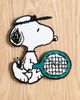 Peanuts Peanuts Snoopy Tennis Acrylic Wall Clock in Green at Urban Outfitters - 1