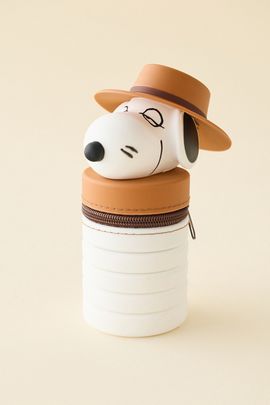 Peanuts Peanuts Spike Collapsible Stand Up Pencil Case in White at Urban Outfitters