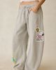 Peanuts Peanuts UO Exclusive Essential Patched Graphic Barrel Leg Sweatpant in Grey, Women's at Urban Outfitters - 1