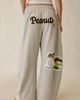 Peanuts Peanuts UO Exclusive Essential Patched Graphic Barrel Leg Sweatpant in Grey, Women's at Urban Outfitters - 2