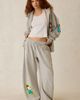 Peanuts Peanuts UO Exclusive Essential Patched Graphic Barrel Leg Sweatpant in Grey, Women's at Urban Outfitters - 5
