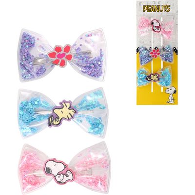 PEANUTS Snoopy Woodstock Shaker Hair Bows 3-Piece Set, Peanuts Gifts