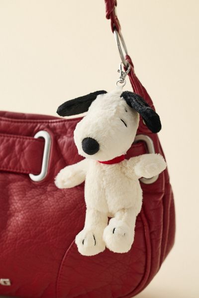 Peanuts Steiff Peanuts Snoopy Plushie Keychain in White at Urban Outfitters
