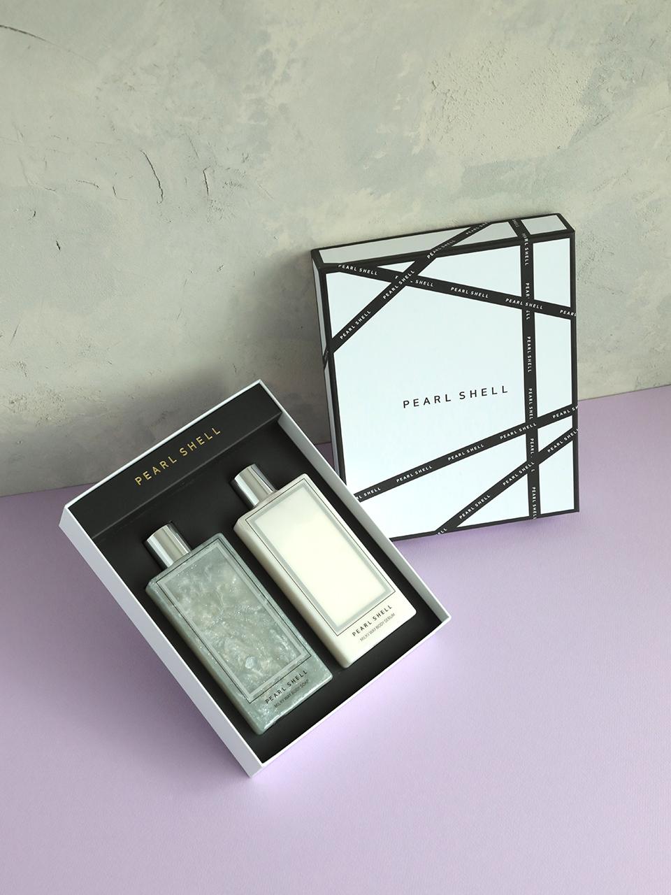 PEARL SHELL Milky Way Body Care Set (Soap 350ml + Serum 350ml)