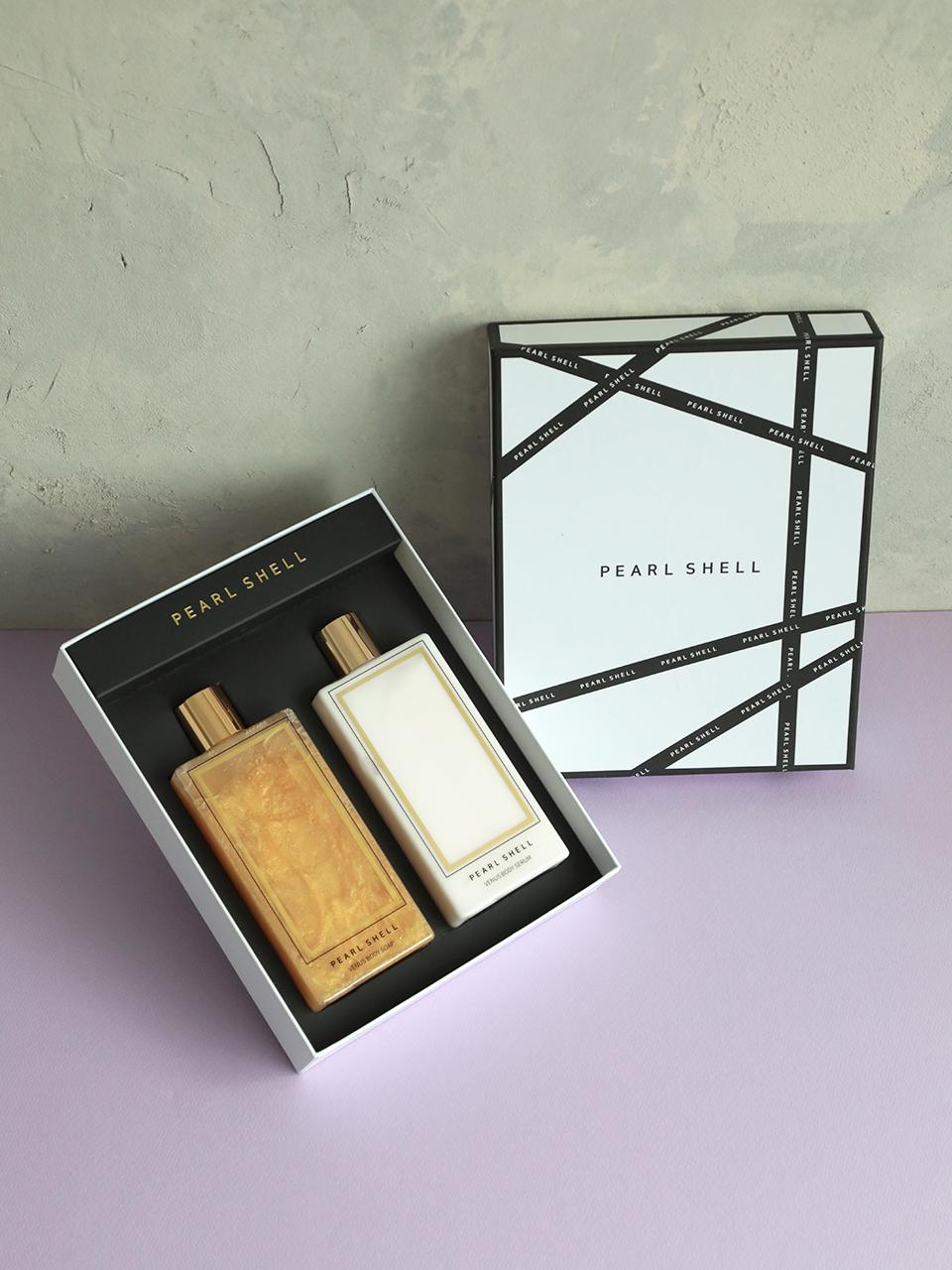 PEARL SHELL Venus Body Care Set (Soap + Serum) 350ml + 350ml