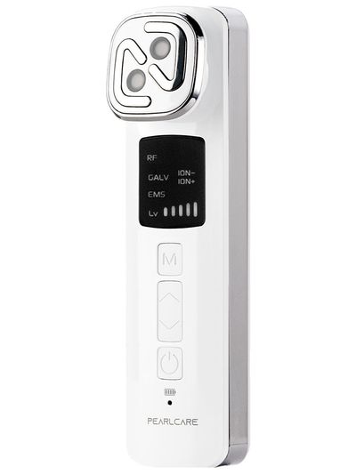 PEARLCARE RF Radio Frequency Massager Galvanic Skin Care Device - Silver