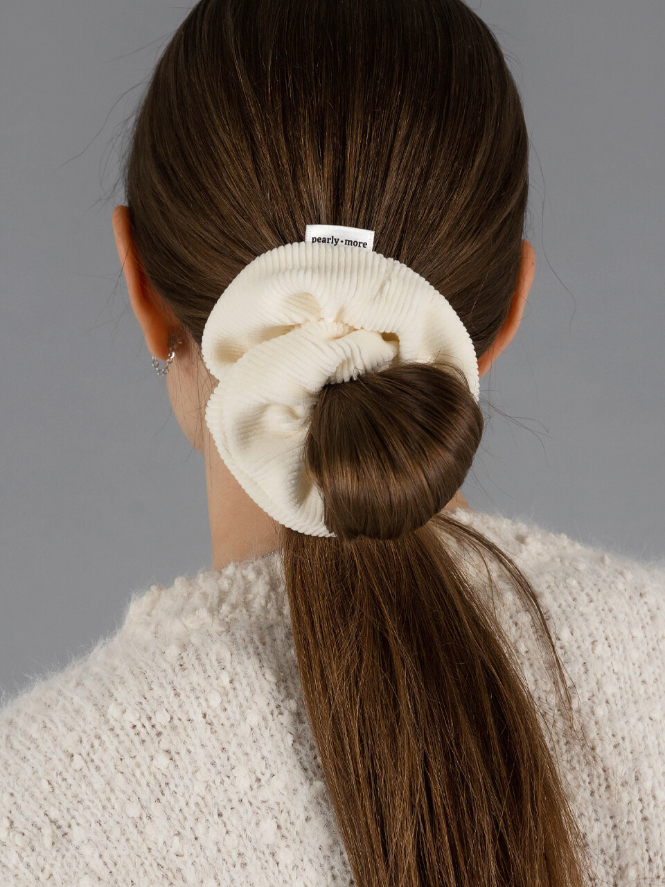 pearlymore Corduroy Cream Scrunchie