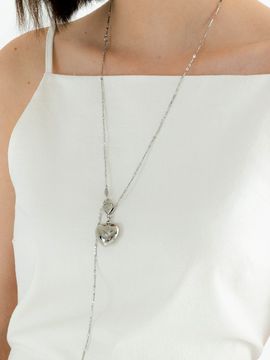 pearlymore Drop Chain Heart Pendant Necklace