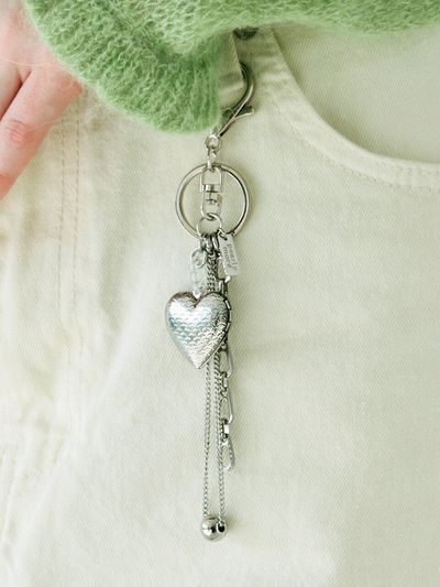 pearlymore Locket Heart Pendant Keyring
