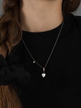 pearlymore Mother-Of-Pearl Heart Pendant Daily Necklace