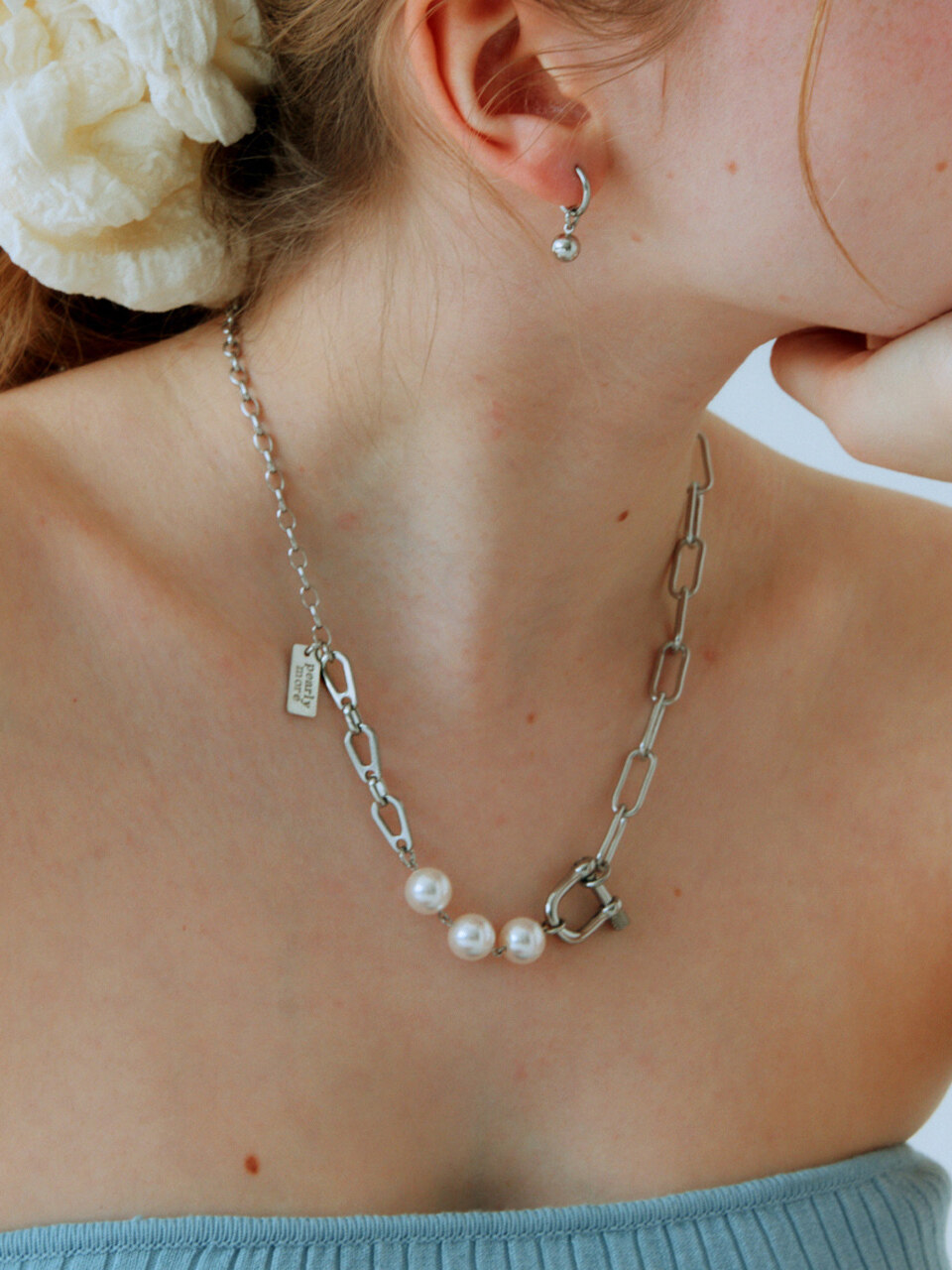 pearlymore Swarovski Pearl Clip Holder Necklace