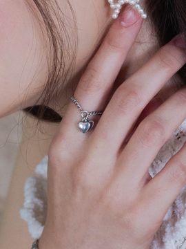 pearlymore Two Heart Chain Ring