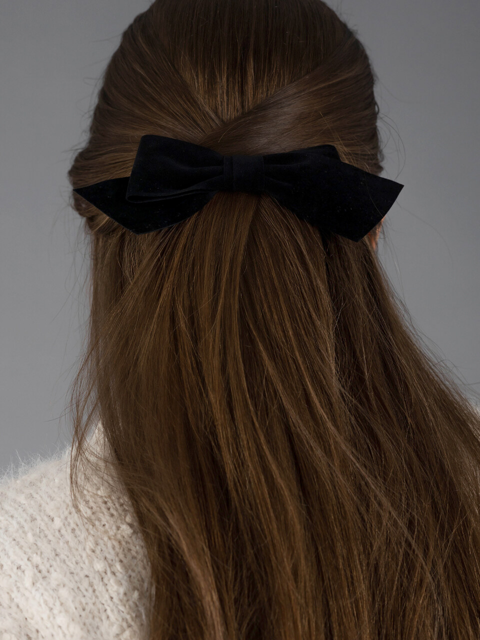 pearlymore Velvet Flocked Bow Hairpin