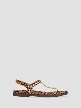 Pedro Garcia Women's Judith Embellished Suede T-Strap Sandals