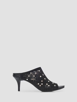 Pedro Garcia Women's Waldina Embellished 75MM Suede Mules