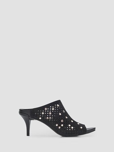 Pedro Garcia Women's Waldina Embellished 75MM Suede Mules