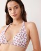 Peek & Beau Peek & Beau apex triangle bikini top in strawberry print-Red - 1