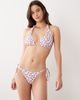 Peek & Beau Peek & Beau apex triangle bikini top in strawberry print-Red - 2