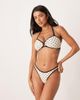 Peek & Beau Peek & Beau bandeau bikini top in polka dots-White - 1