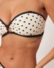 Peek & Beau Peek & Beau bandeau bikini top in polka dots-White - 2