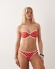 Peek & Beau Peek & Beau bandeau bikini top in red & white polka dot - 2