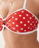 Peek & Beau Peek & Beau bandeau bikini top in red & white polka dot - 3