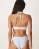 Peek & Beau Peek & Beau bandeau bikini top with contrast binding in blue gingham - 4