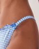 Peek & Beau Peek & Beau bikini bottoms with bow & frill trim detailing in blue & white gingham - 3