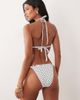 Peek & Beau Peek & Beau bikini bottoms with bow detailing in black & white polka dots-Multi - 4