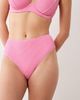 Peek & Beau Peek & Beau crinkle high waist bikini bottom in pink - 1