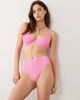 Peek & Beau Peek & Beau crinkle high waist bikini bottom in pink - 2