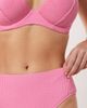 Peek & Beau Peek & Beau crinkle high waist bikini bottom in pink - 3