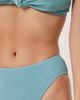 Peek & Beau Peek & Beau crinkle high waist bikini bottom in teal-Blue - 2