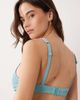 Peek & Beau Peek & Beau crinkle knot front bikini top in teal-Blue - 4