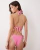 Peek & Beau Peek & Beau crinkle triangle bikini top in pink - 4