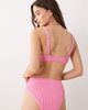 Peek & Beau Peek & Beau crinkle underwire bikini top in pink - 4
