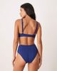 Peek & Beau Peek & Beau eyelet high apex bikini top in navy - 3